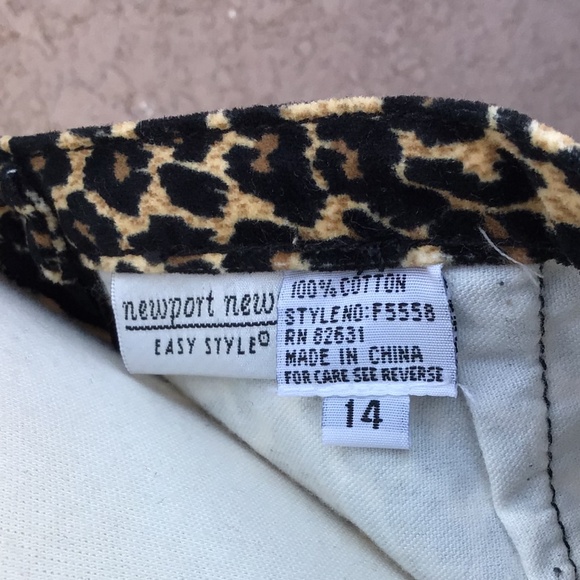 Vintage Newport Easy Style Leopard High Waist Pencil Skirt Size 14 Animal Print - Picture 2 of 7